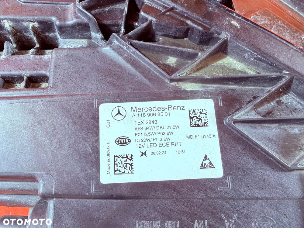 LAMPA LEWA MERCEDES CLA W118 LIFT FULL LED PERFORMANCE A1189068501 - 6