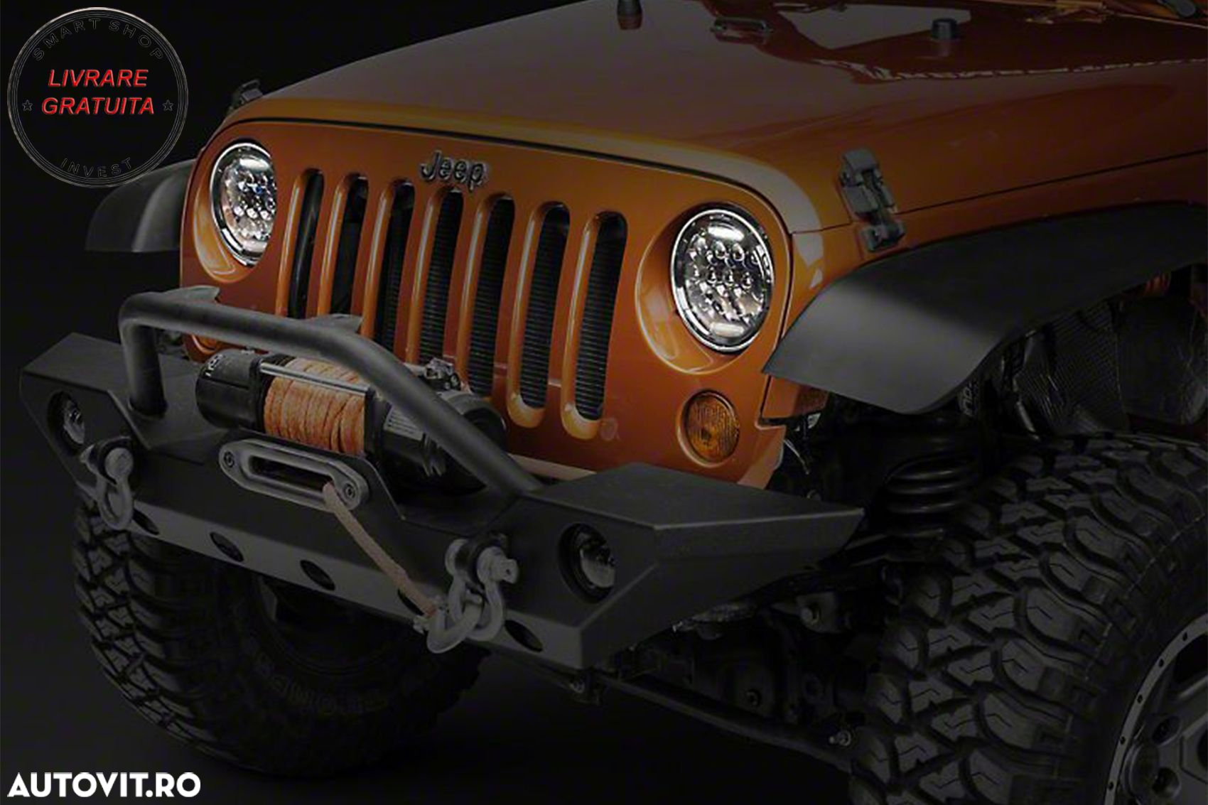 Faruri Full LED CREE Dublu Proiector Halo DRL Jeep Wrangler TJ & JK (1997-2018)- livrare gratuita - 20