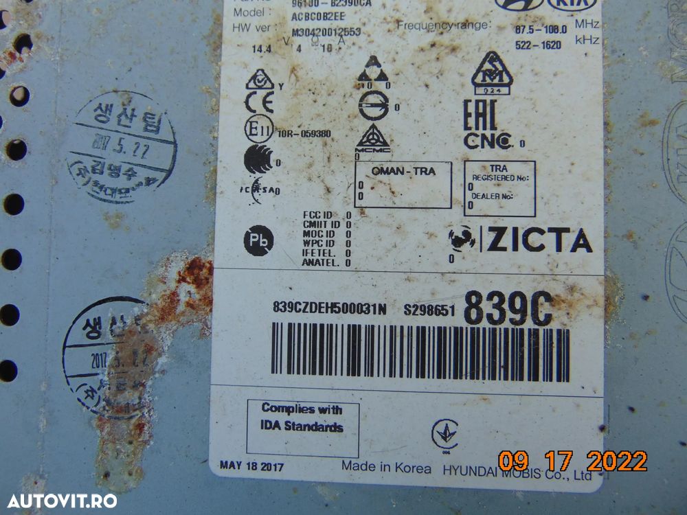 Navigatie Kia Soul 2013-2021 unitate navigatie originala dezmembrez - 2