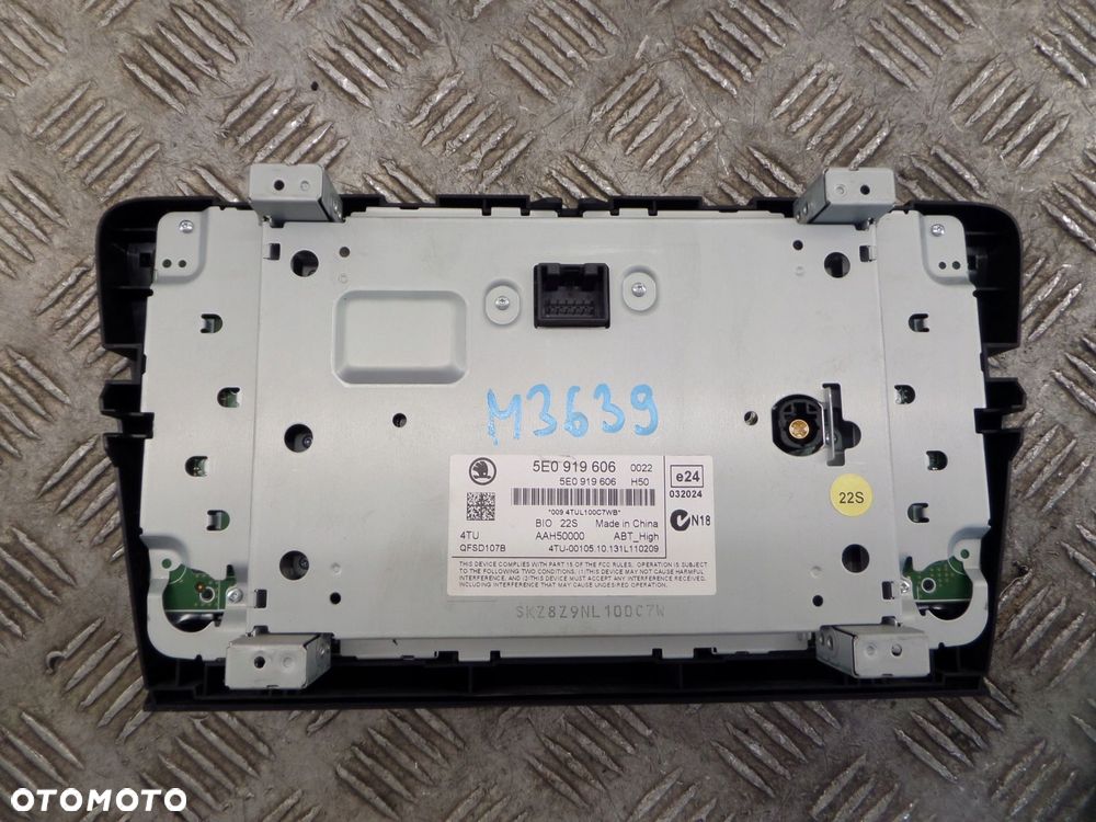 nawigacja ekran wyświetlacz navi skoda oe 5e0919606 - 3