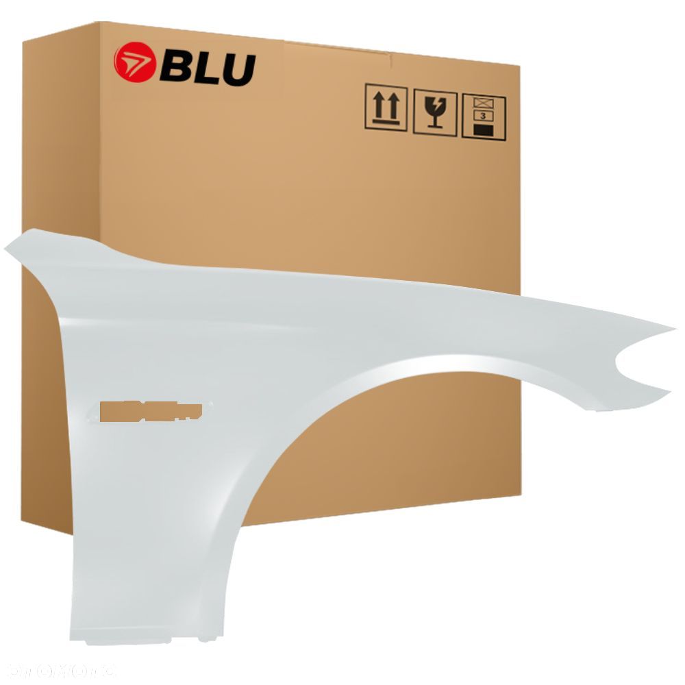 BLU Błotnik BMW 5 F10 F11 354 prawy srebrny 2010-2017 przód Titansilber - 1