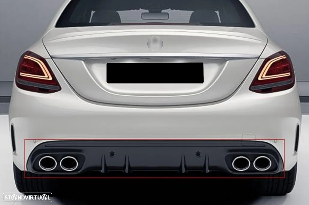 Difusor com Ponteiras Mercedes C W205 (2014 a 2020) Look 43 - 11