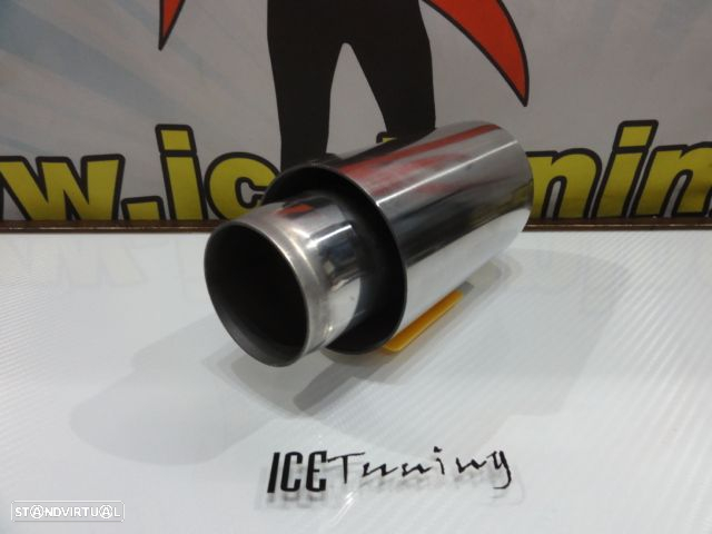 Ponteiras De Escape Redonda 88mm X 195MM 100% Inox - 10