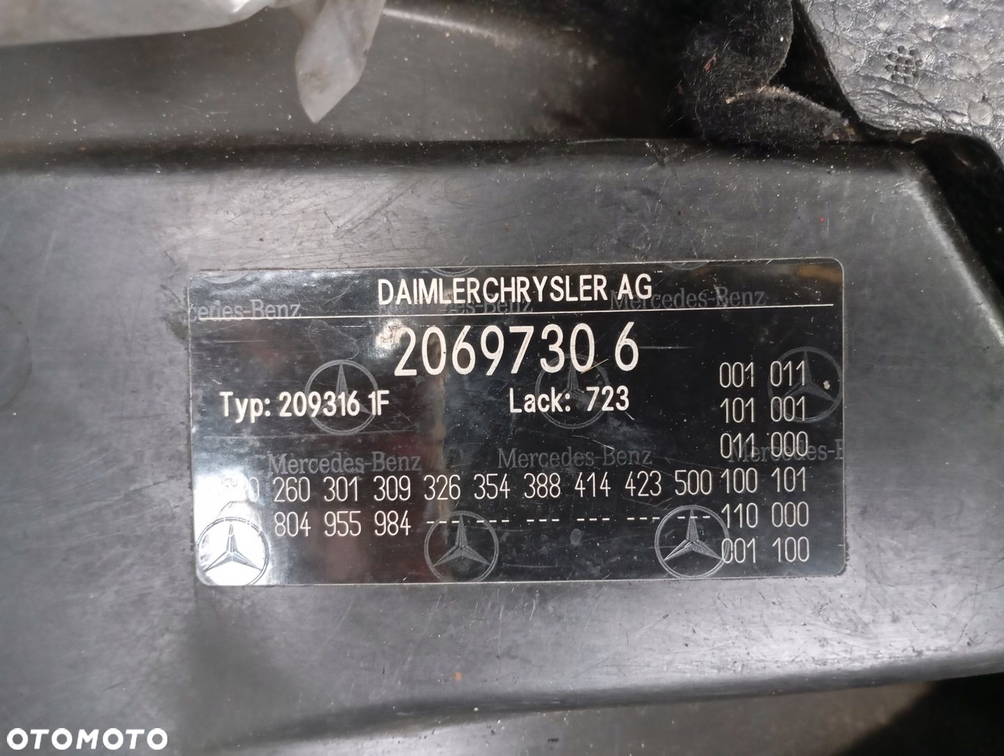 MERCEDES CLK C209 W209 A209 PRZÓD ZDERZAK BŁOTNIK MASKA LAMPA SREBRNY 723 - 10