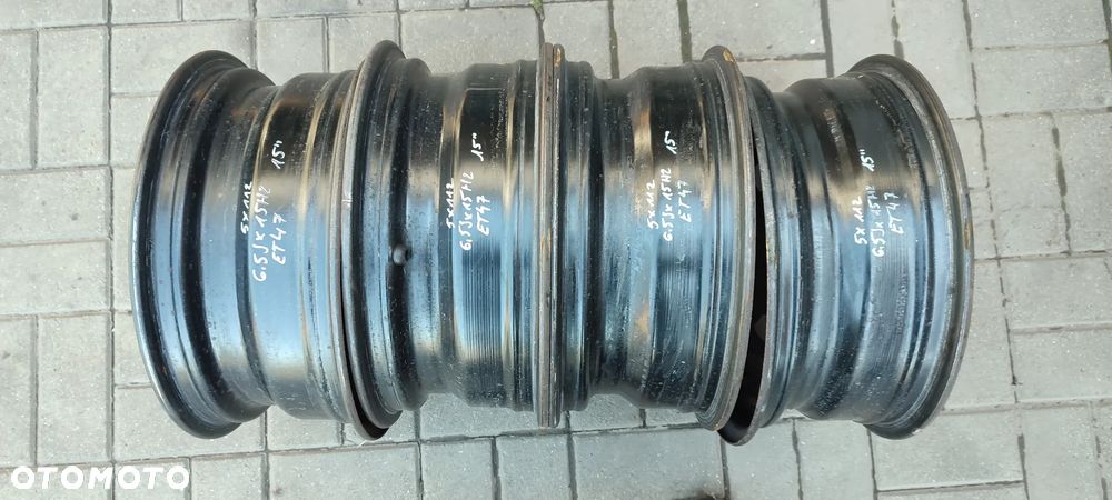 FELGI STALOWE 5x112 6.5x15 CALI ET47 AUDI SEAT SKODA VW KOMPLET 4 sztuki - 8