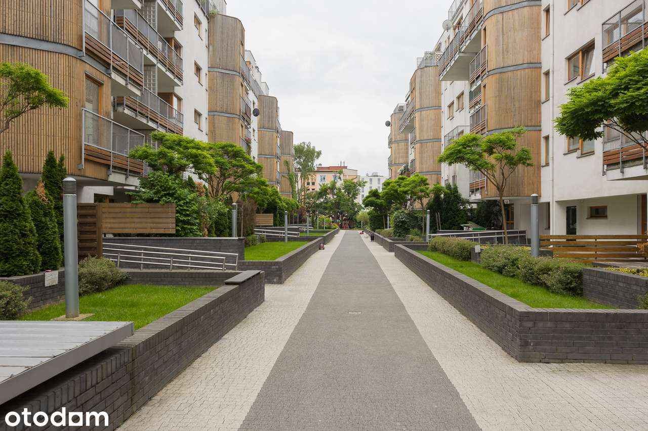 Ciche 2 pokoje (56 m²) z osobną kuchnią i garażem – Mokotów