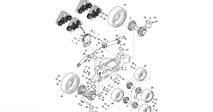 John Deere 9470RX - Wrzeciono RE566976 (Gąsienice i obciążniki) - 1