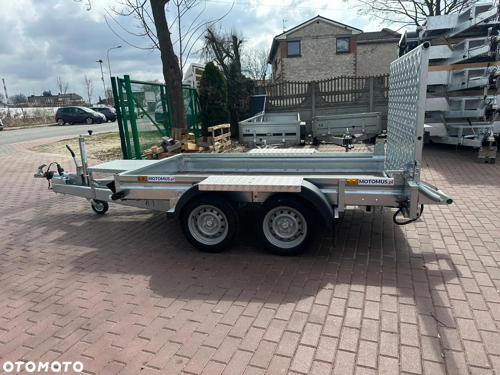 Inny Przyczepa do przewozu sprzętu budowlanego B 260/2 260x150 2700kg 2 osie pod koparke koparka walec MOTOMUS - 9