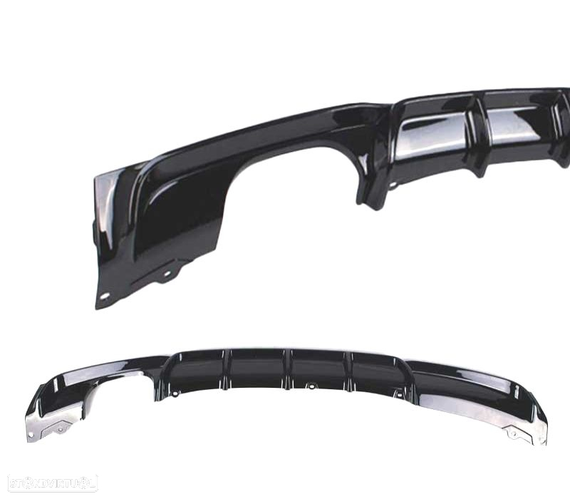 DIFUSOR BMW F30 F31 LOOK M PERFORMANCE DUPLA ESQUERDA PRETO BRILHANTE ABS - 2