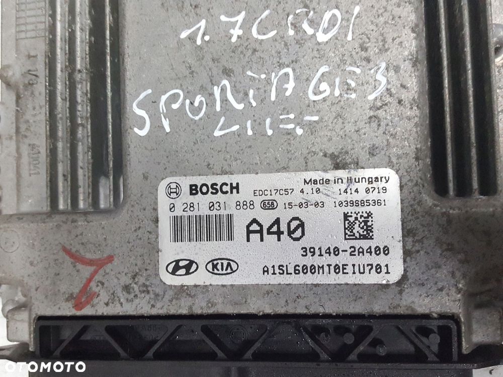 KIA SPORTAGE 3 III LIFT 1.7 CRDI KOMPUTER STEROWNIK SILNIKA 39140-2A400 - 2
