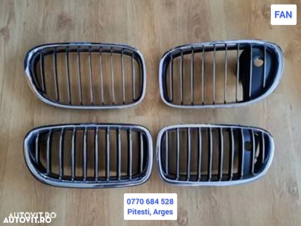 Set Nari grile radiator rinichi pentru modele cu night vision NIVI Bmw Seria 5 Seria 7 F 520d 535ix 523Li 730d 750Li 760 Lis - 1