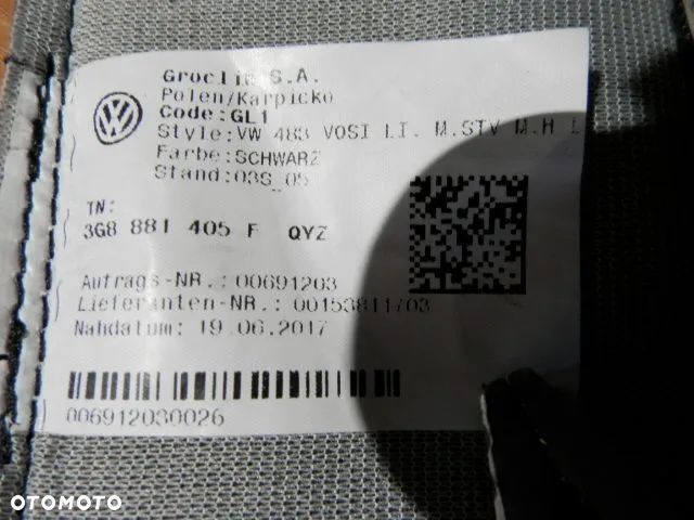 FOTEL FOTELE KANAPA SIEDZISKO PRZEDNIE Z PODNÓŻKIEM MATA LEWE 5 przeszyc  SKÓRA POSZYCIE TAPICERKA SCHWARZ QYZ VOLKSWAGEN ARTEON 3G8 ORYGINAŁ - 3