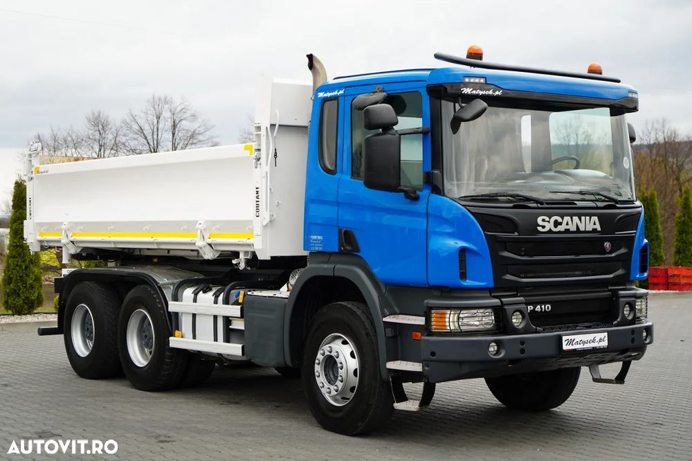 Scania P 410 / 6x4 / BASCULĂ 3 DIRECȚII / 2x HYDRODOLTA / BOARDMATIC / AUTOMATĂ / EURO 6 - 18
