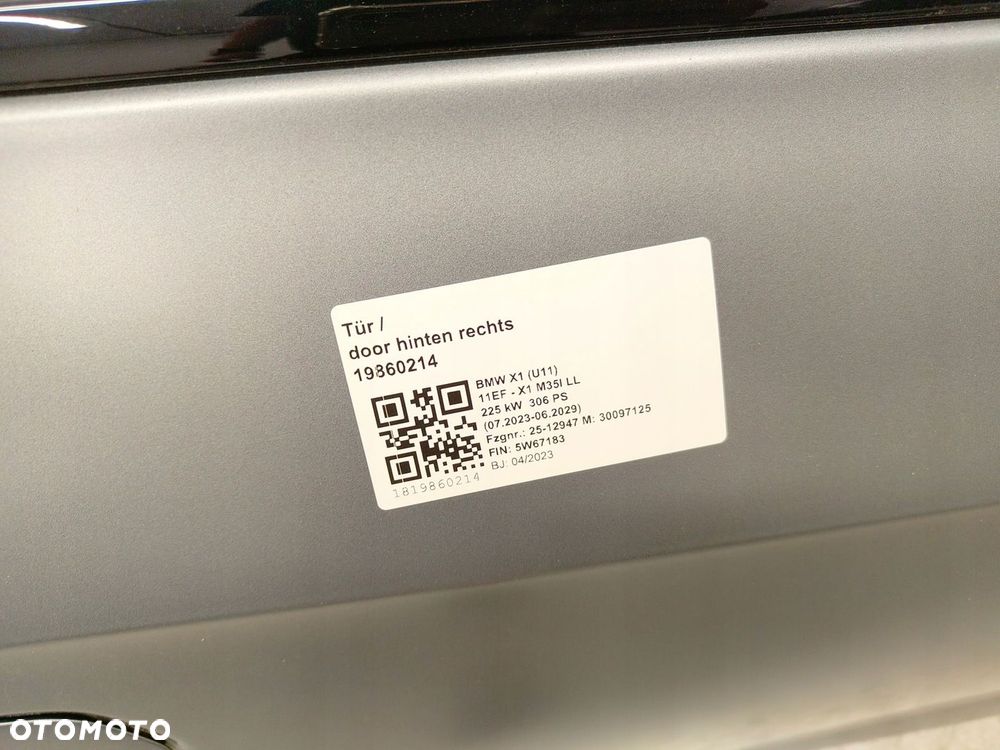 BMW X1 U11 DRZWI PRAWY TYŁ TYLNE C5A - 3