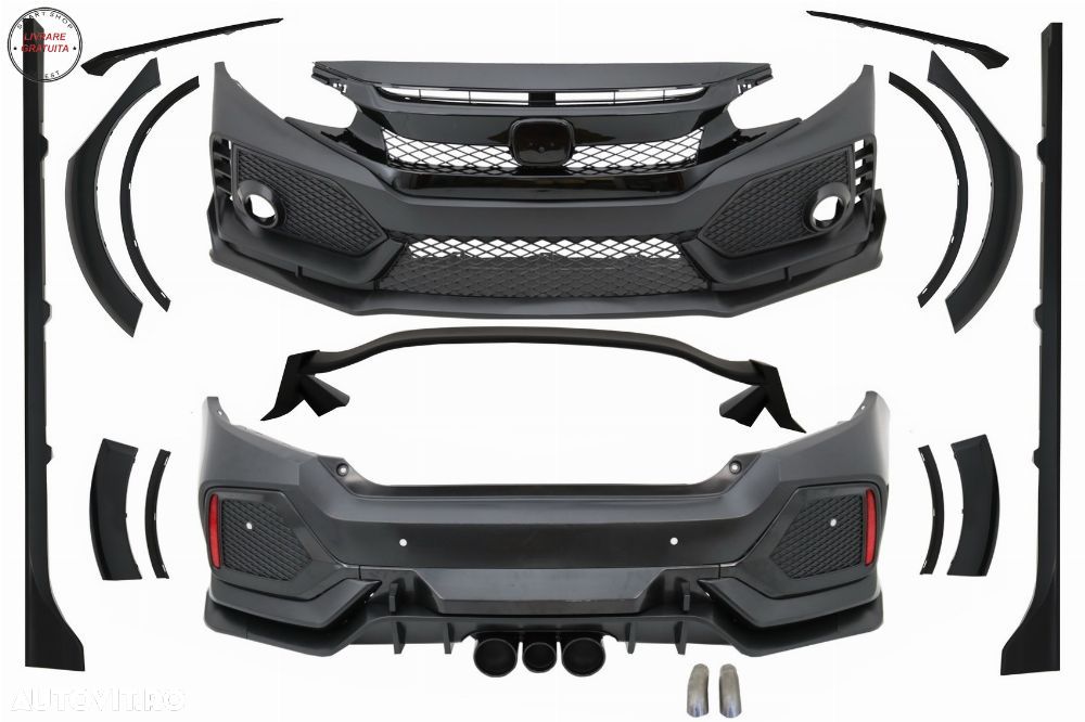 Pachet Exterior Honda Civic MK10 FC FK Sedan (2016+) Type R Design- livrare gratuita - 1