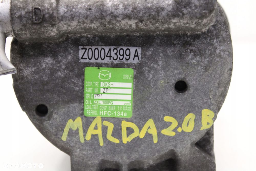 mazda 2 de 2.0 b kompresor sprężarka klimatyzacji z0004399a - 6