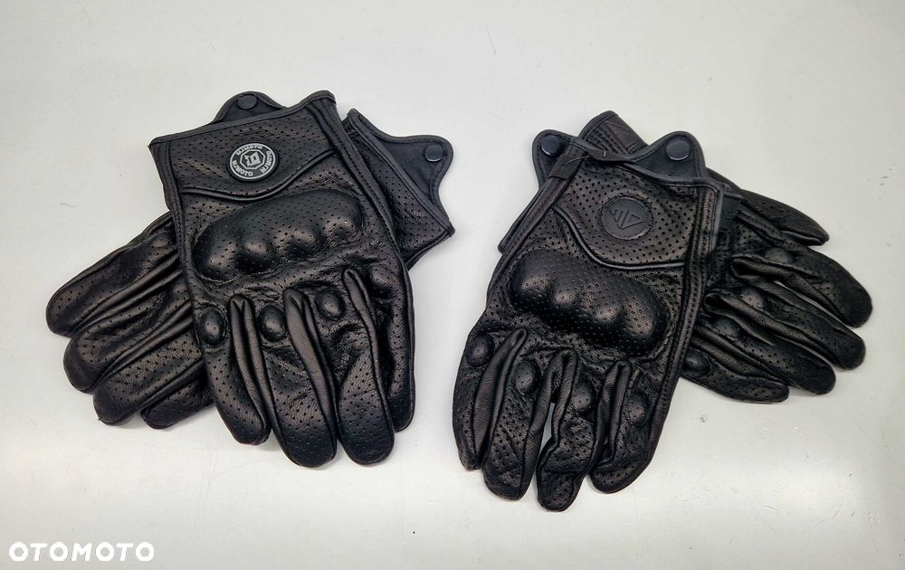 rękawiczki męskie motocyklowe skórzane - 6