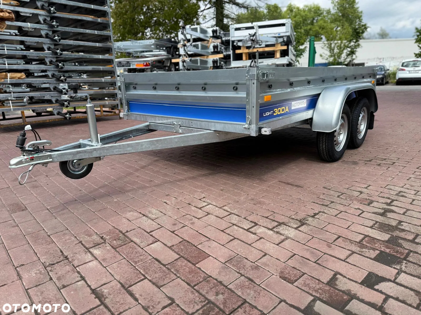 Inny Przyczepa VESTA LIGHT TANDEM 30DA 300x150x37 cm 2 osie DMC 750 kg WYSOKIE BURTY spawana rama Siemianowice Śląskie MOTOMUS - 10