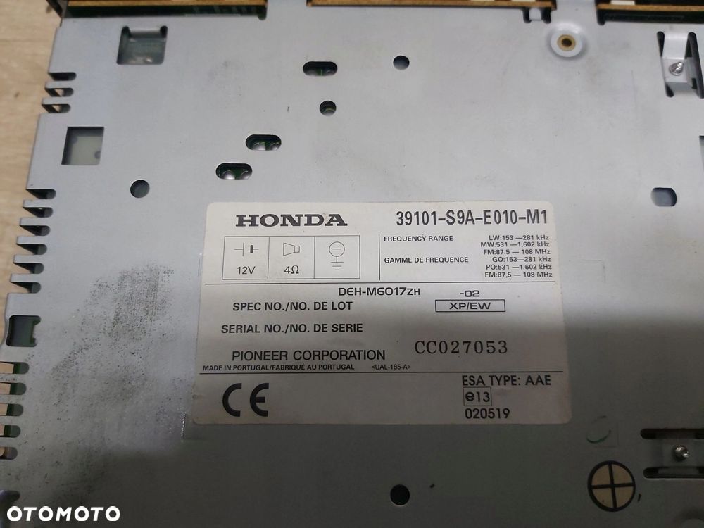 Honda CR-V II RD radio oryginał 39101-S9A-E010-M1 - 3