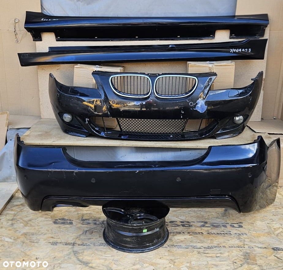 BMW E60 M PAKIET ZDERZAK PRZEDNI PRZÓD TYLNY TYŁ PROGI KOMPLET - 1