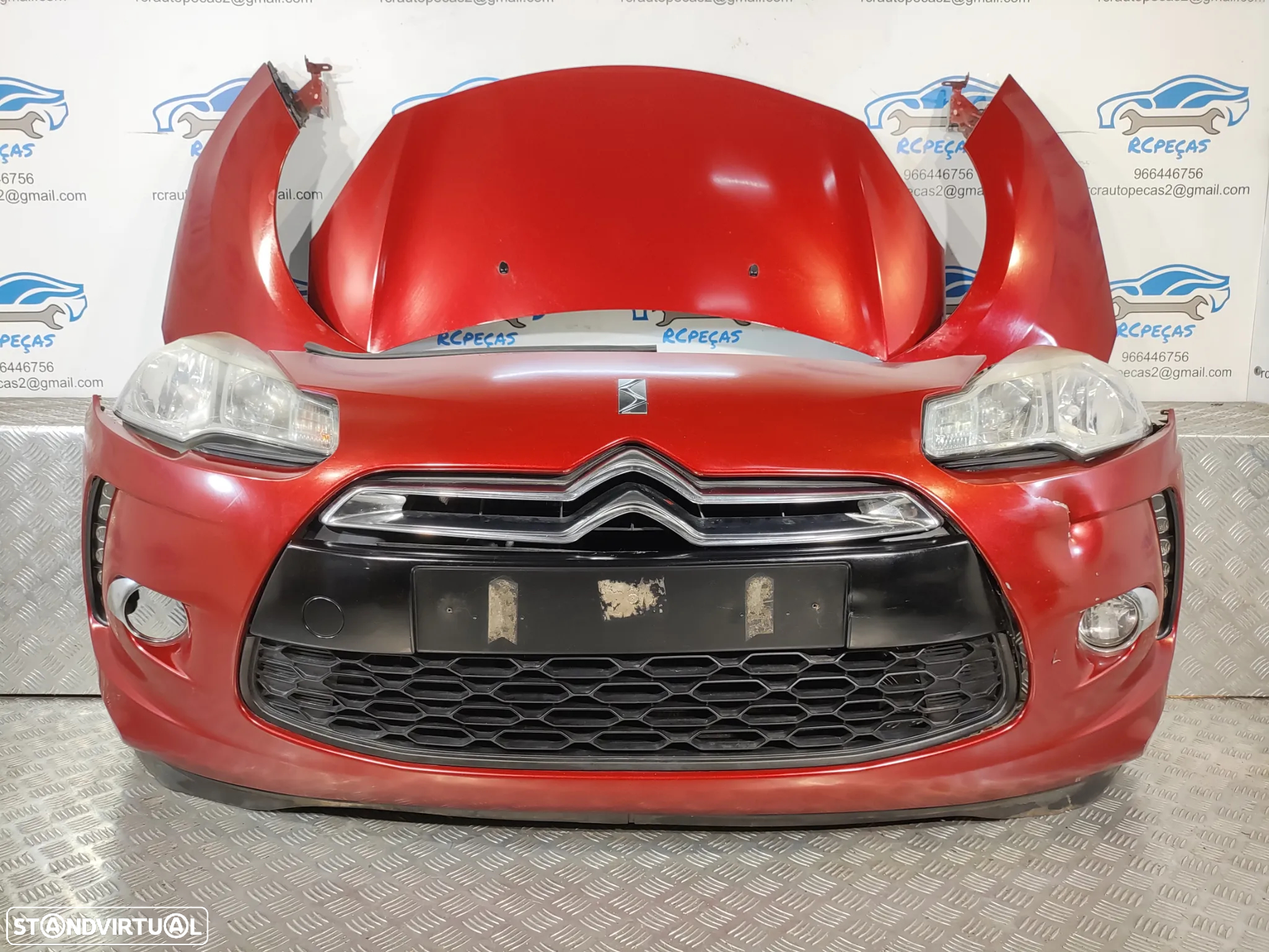 FRENTE COMPLETA CITROEN DS3 SA CAPOT PARACHOQUES GUARDA-LAMAS OTICAS RADIADOR VENTILADOR FRENTE FIBRA REFORÇO - 24