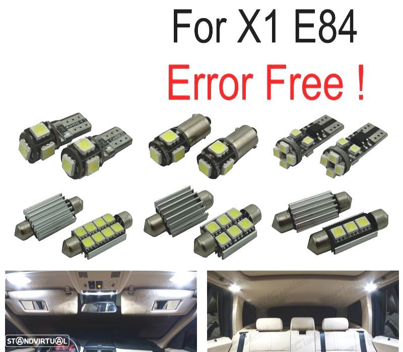 KIT COMPLETO 16 LAMPADAS LED INTERIOR PARA BMW X1 E84 10-15 - 1