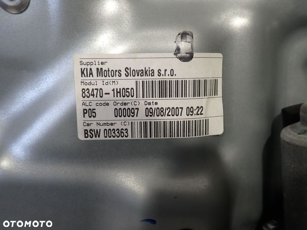 PODNOŚNIK SZYB LEWY TYŁ KIA CEED - 4