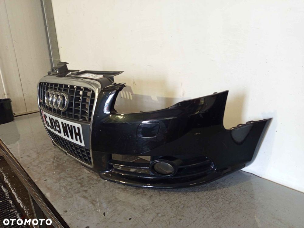 + ZDERZAK PRZÓD PRZEDNI AUDI A4 B7 S LINE S4 B7 LY9B CZARNY SPRYSKIWACZE LAMP XENON HALOGENY - 3
