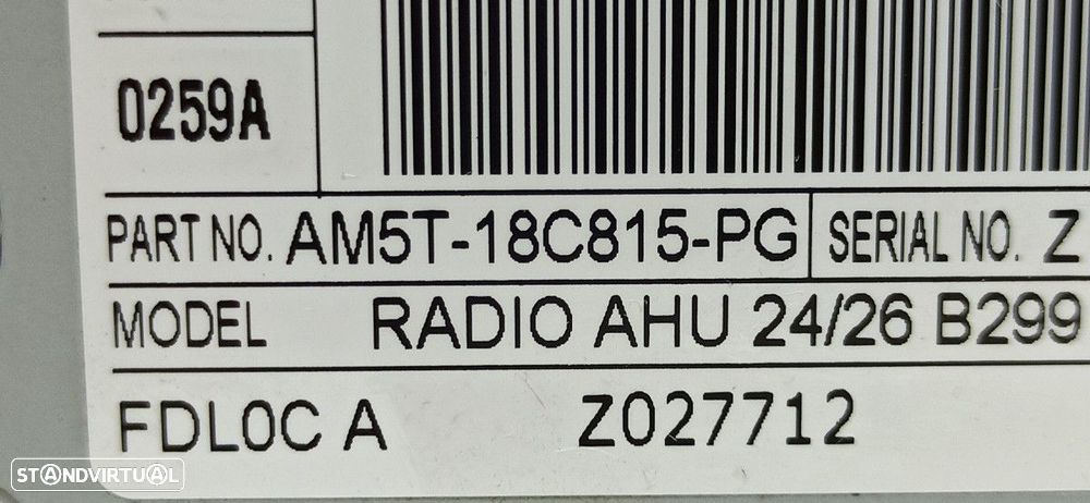 SISTEMA AUDIO / RADIO CD FORD FIESTA (CCN) TITANIUM - 3