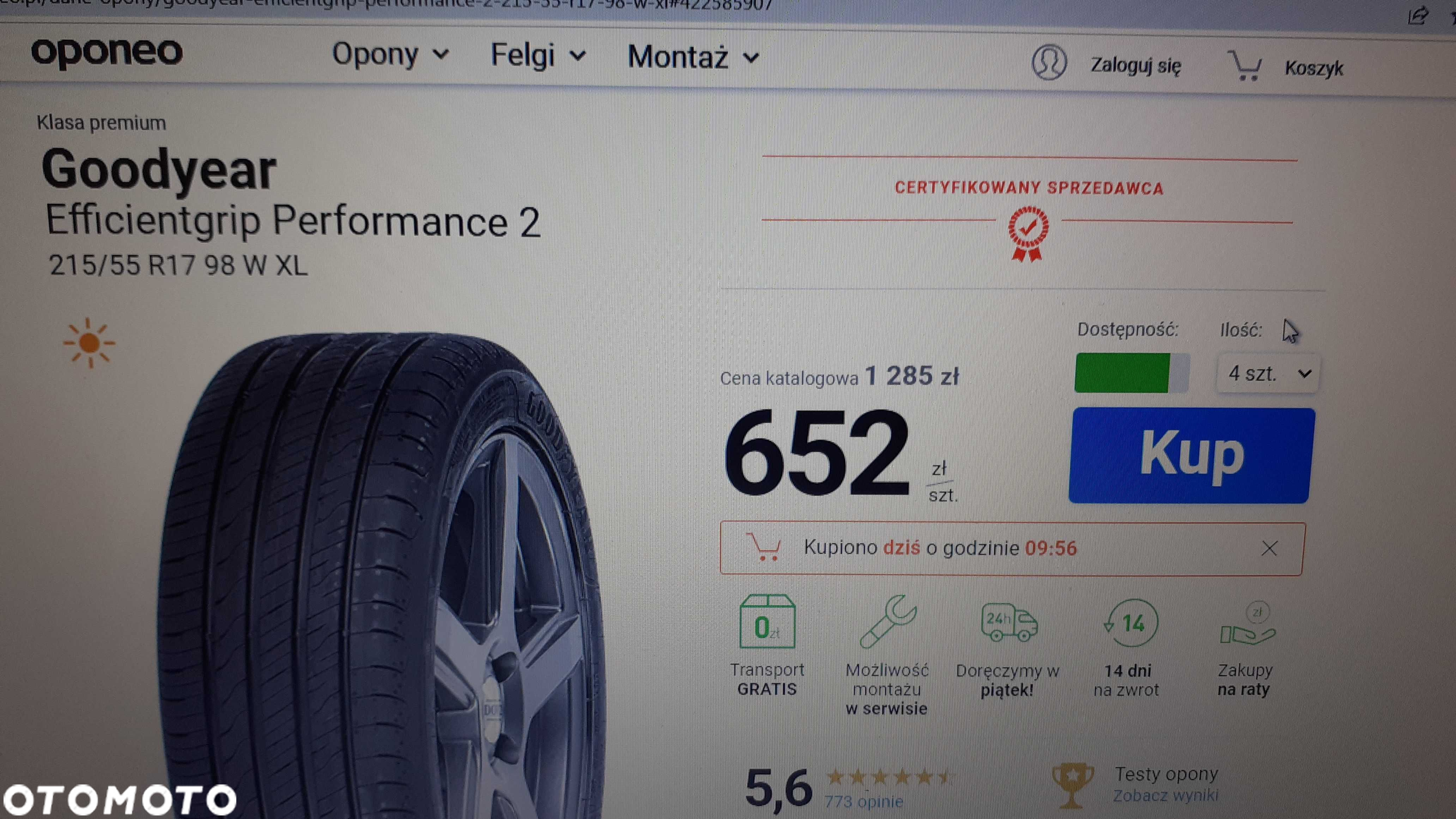 Nowe/Demo opony Premium 4 szt.GOODYEAR 215/55R17 98W XL, 11.2021r. - 8
