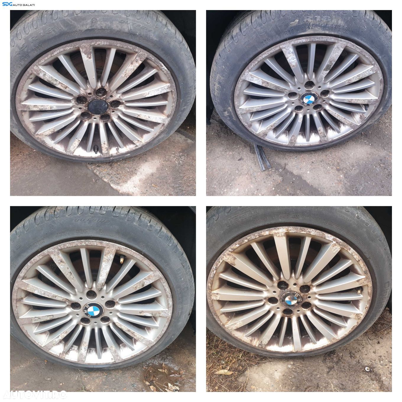 Set 4 Jante Aliaj 225 45 18 R18 Style 416 ET34 Anvelope Vara BMW Seria 3 F30 F31 F34 F36 2011 - 2019 [K0309] - 1