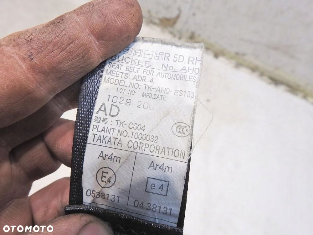 PAS BEZPIECZEŃSTWA PRAWY TYŁ SUBARU LEGACY V TK-AH0-ES133 TK-C004 - 5