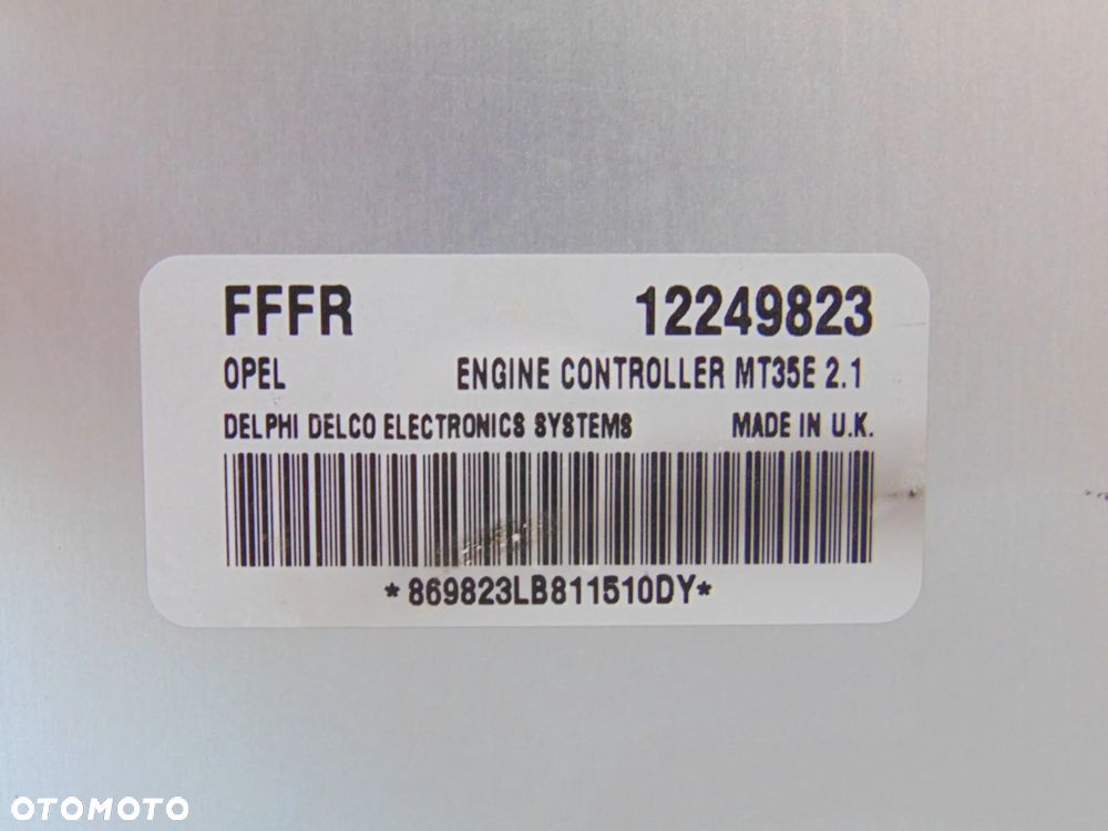 Komputer sterownik silnika 12249823 FFFR Opel Meriva A I benzyna 1.6 - 3