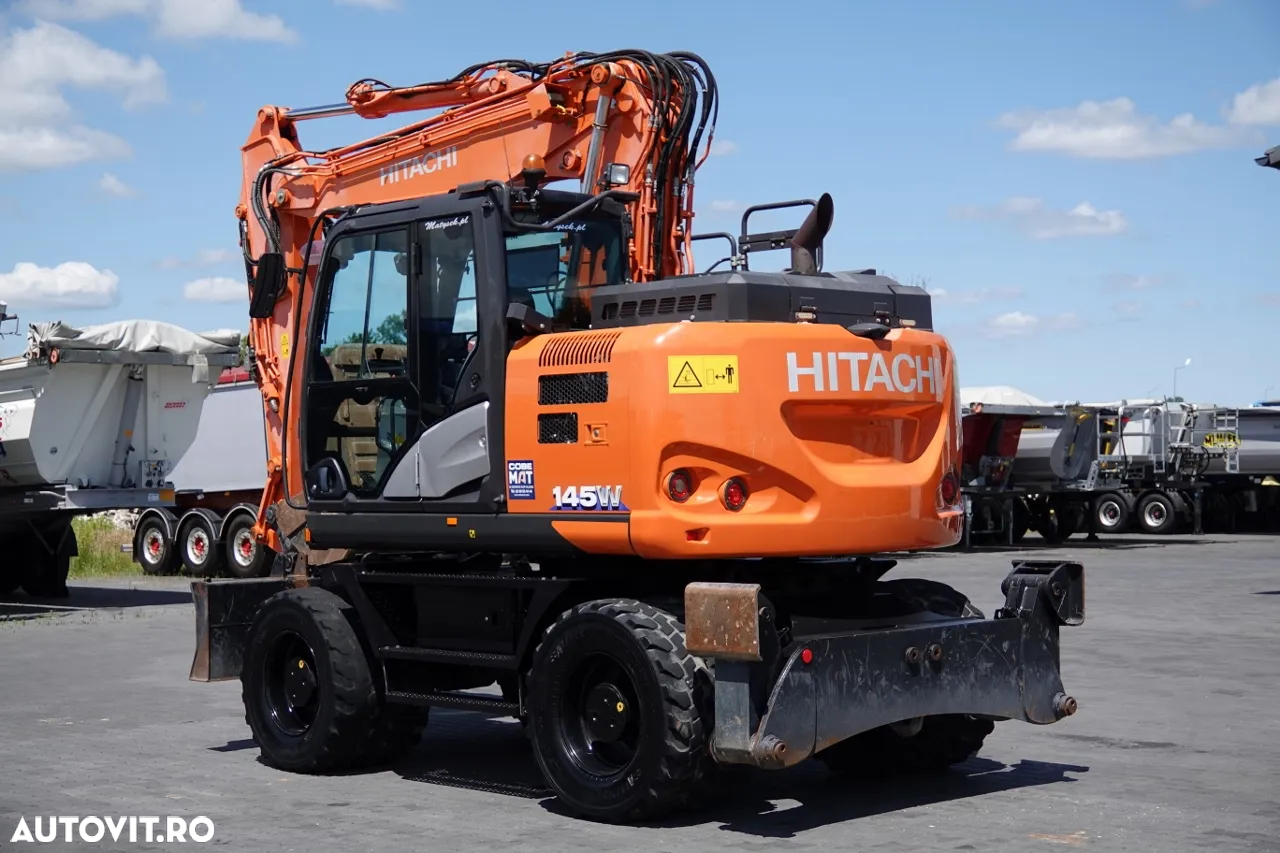 Hitachi 145W / EXCAVATOR PE ROȚI / 2019 / CAMERĂ / CONTRACT DE SERVICE POST-SERVICE - 8