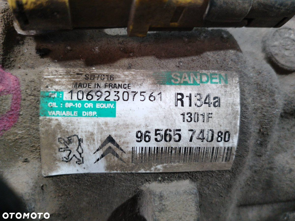 POMPA, SPRĘŻARKA KLIMATYZACJI PEUGEOT 407 SW 9656574080 2.0 HDI - 6