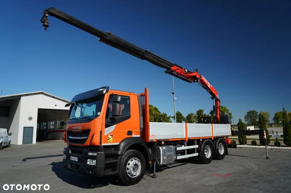 Iveco STRALIS 420 / 6X2 / SKRZYNIOWY 6,5m + HDS FASSI. F185 MAX UDŹWIG 5750KG / STEROWANIE RADIOWE / ROTATOR / OPONY 100% / - 3