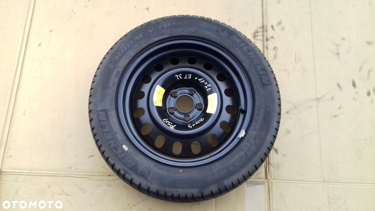 KOŁO ZAPASOWE PSA CITROEN PEUGEOT 5x108 7Jx17 ET32 MICHELIN 225/55/17 - 1