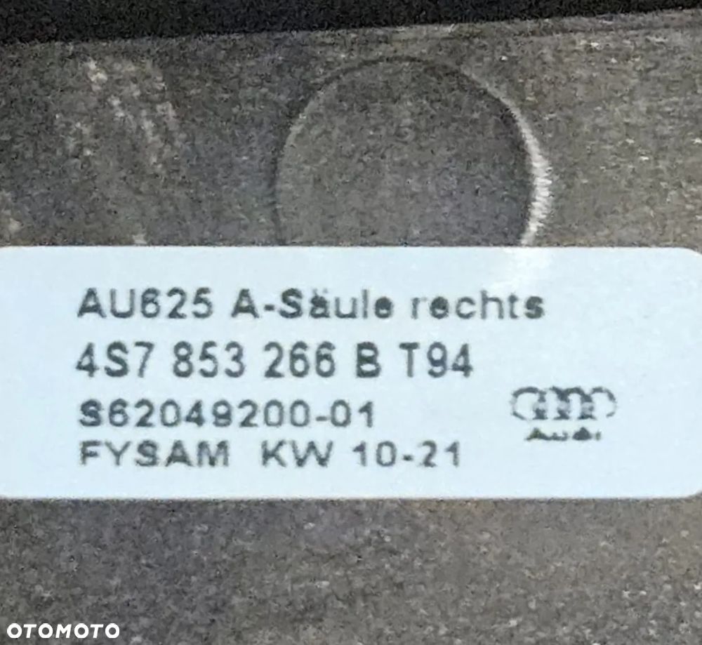 Listwy lewa prawa szyby przedniej boczne Audi R8 4S7853265B 4S7853266B - 6