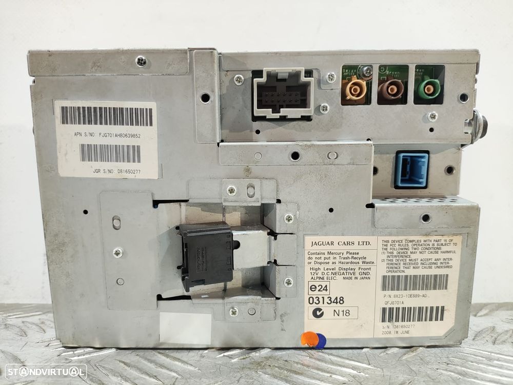 Display Ecrã De Navegação Multimédia Original Jaguar XF X250 XJ XK XKR 8X2310E889AD - 8
