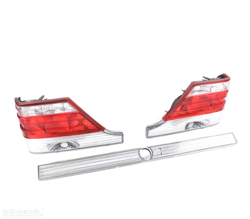 FAROLINS TRASEIROS MERCEDES S W140 94-98 VERMELHO BRANCO - 2