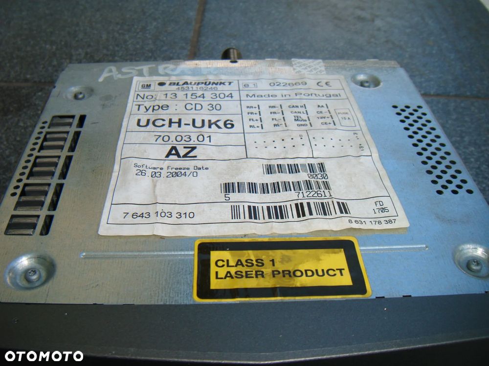 opel astra h radio cd fabryczne z wyświetlaczem - 2