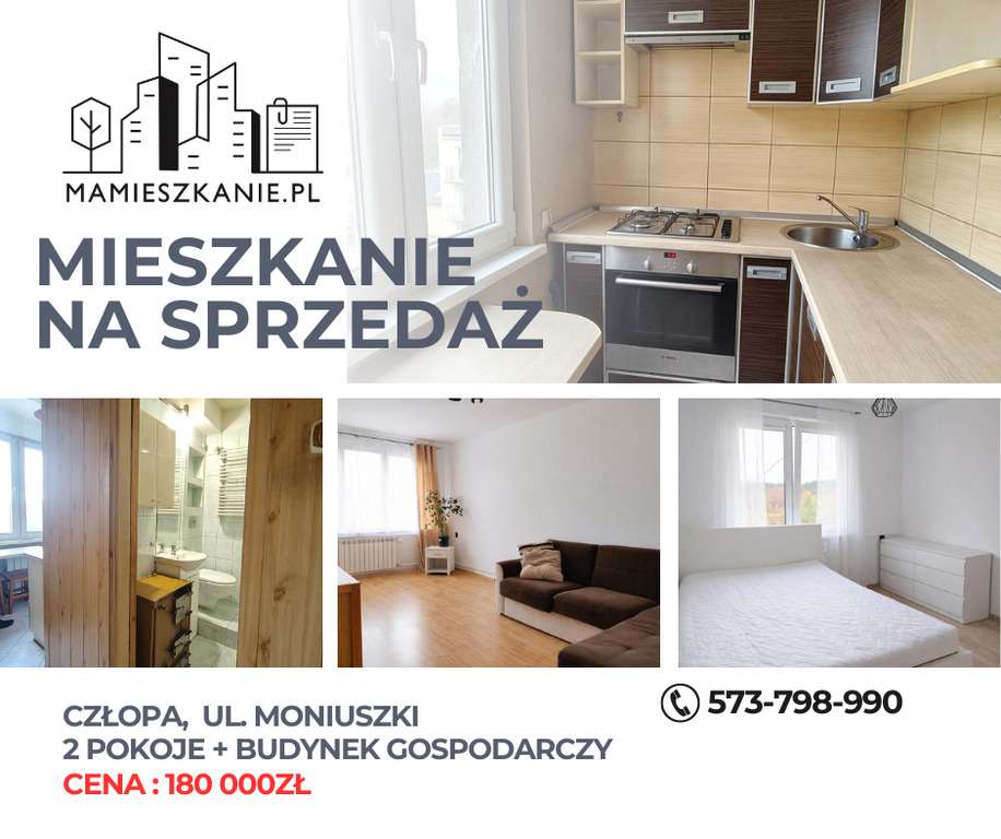 Na sprzedaż mieszkanie 2 pokoje, Człopa