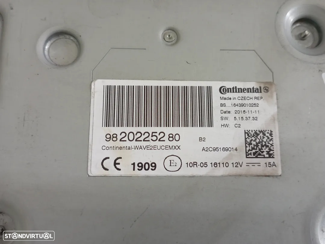 Radio Citroen C3 2017 Ref. 9820225280 - 3