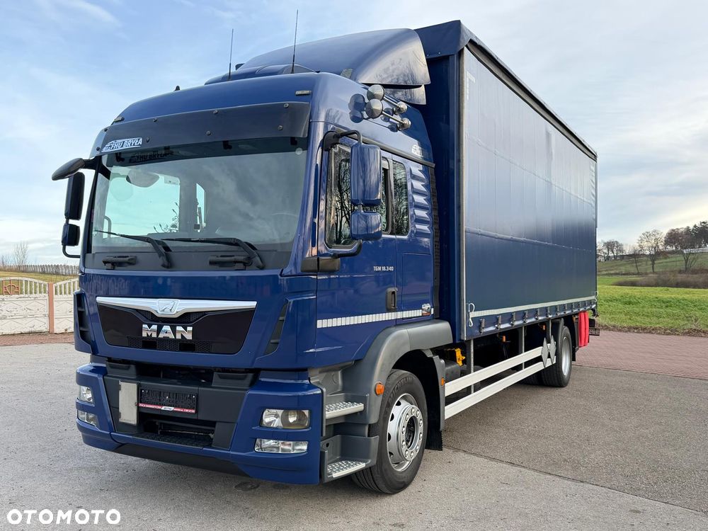 MAN TGM 18.340 / FIRANKA / SPROWADZONY /  9100 ŁADOWNOŚĆ / 18 PALET / E6 /  WINDA / - 12
