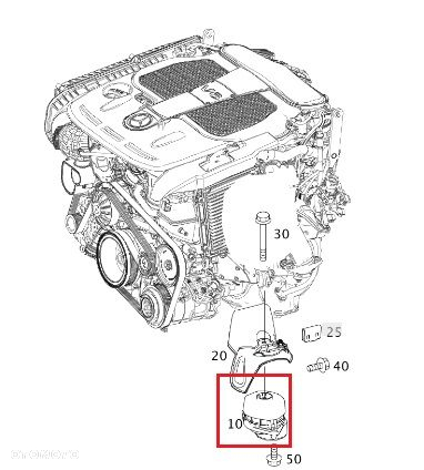 MERCEDES W212 W218 Poduszka silnika lewa ORYGINAL - 2