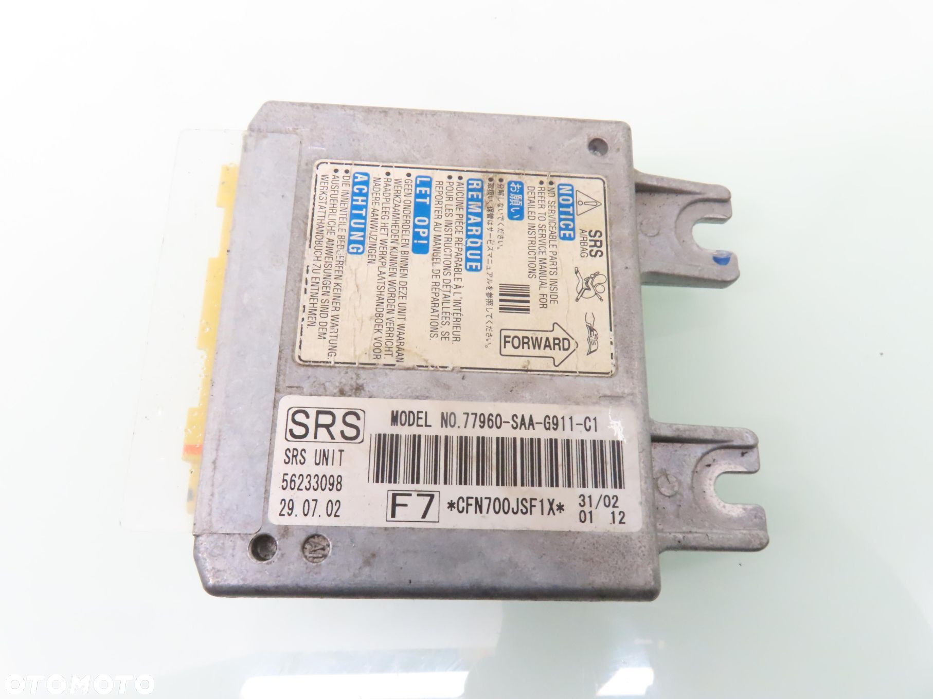 MODUŁ AIRBAG HONDA JAZZ II 77960SAAG911C1 - 1