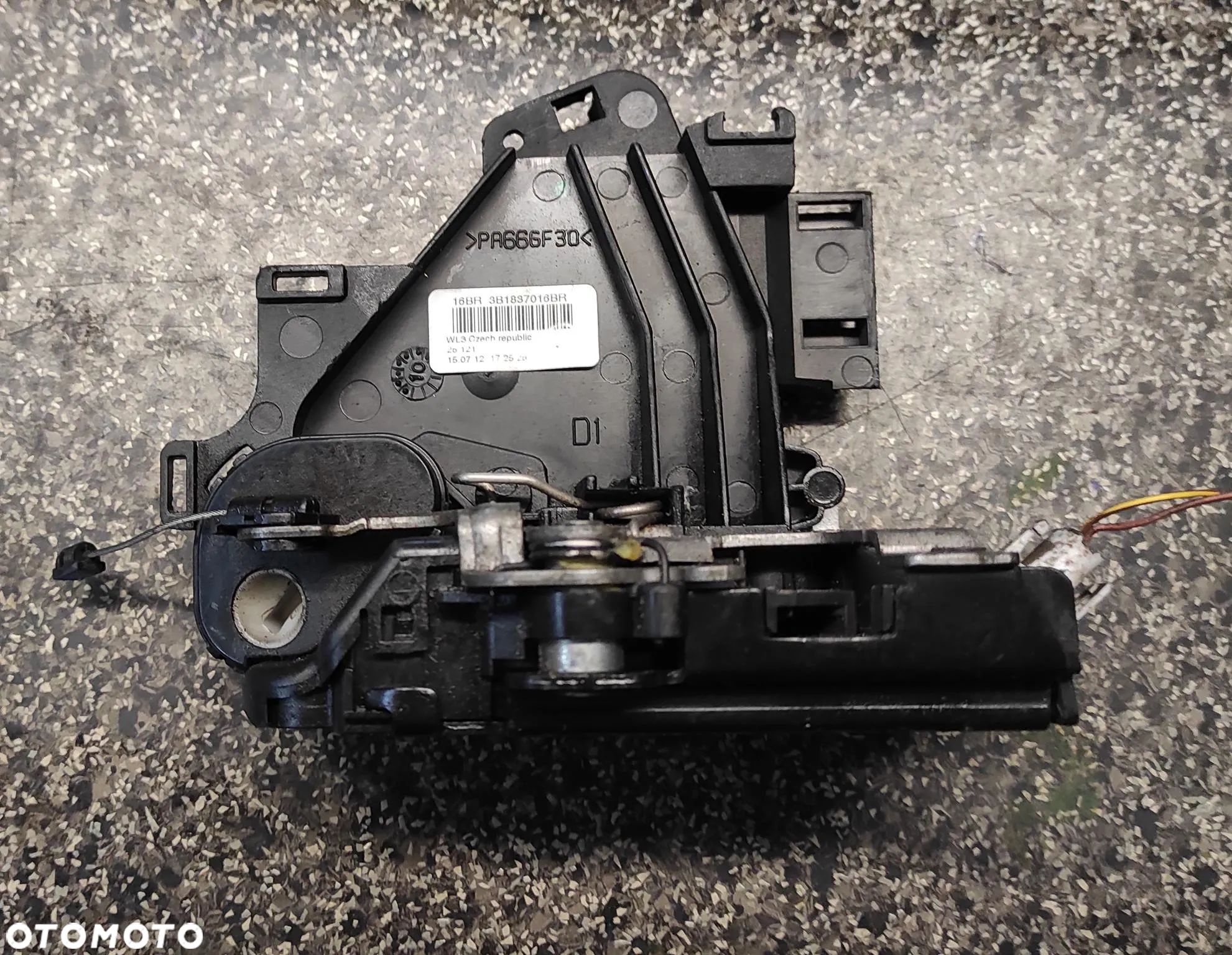 ZAMEK DRZWI KIEROWCY PRZÓD PRAWY VW CADDY TRANSPORTER T5 3B1837016BR - 1