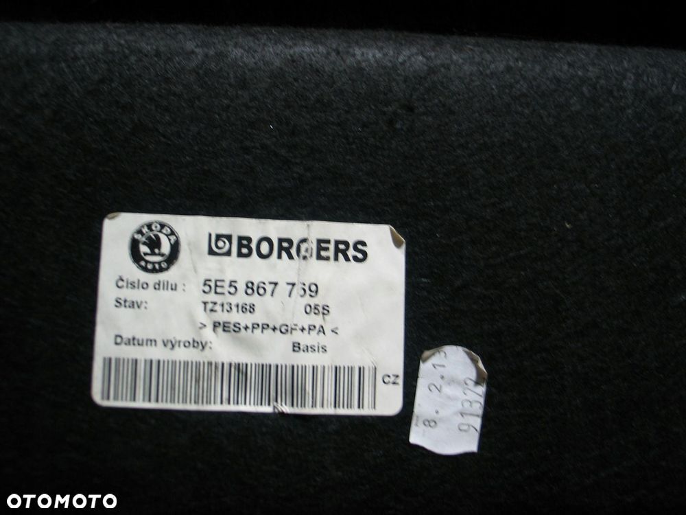 polka bagaznika skoda octavia 3 III 5E5867769 - 9