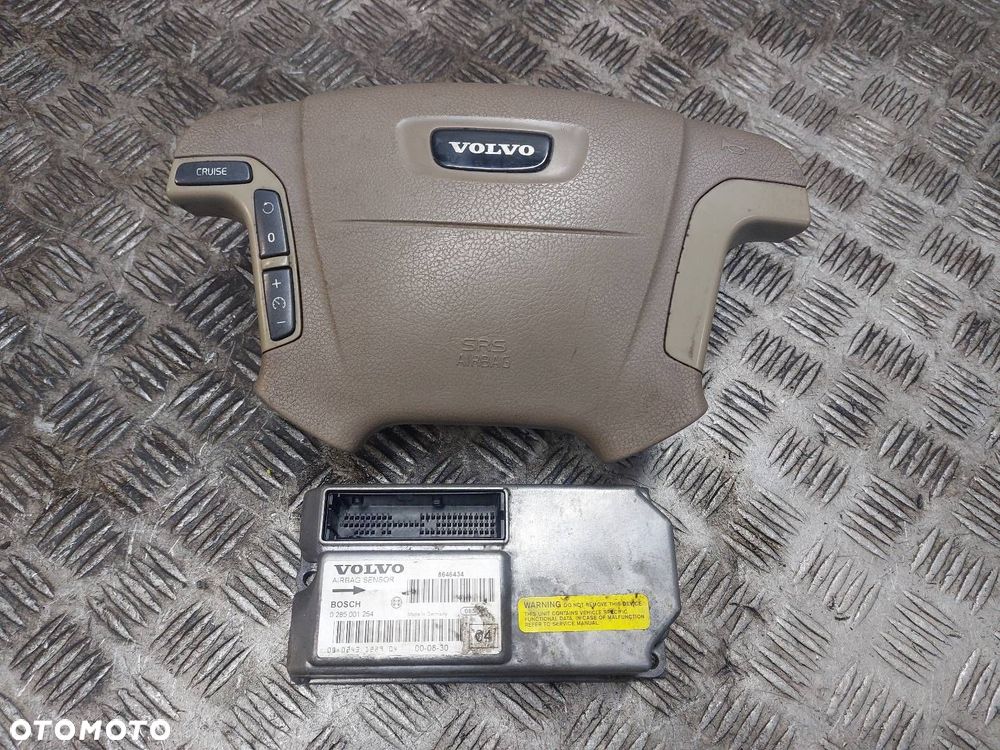 MODUŁ SENSOR STEROWNIK PODUSZEK AIRBAG + PODUSZKA KIEROWCY VOLVO S80 I - 1