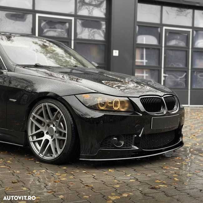 Prelungire Lip Bara Fata M3, Extensie bara M3 Style pentru BMW E90 E91, Negru Lucios - 6